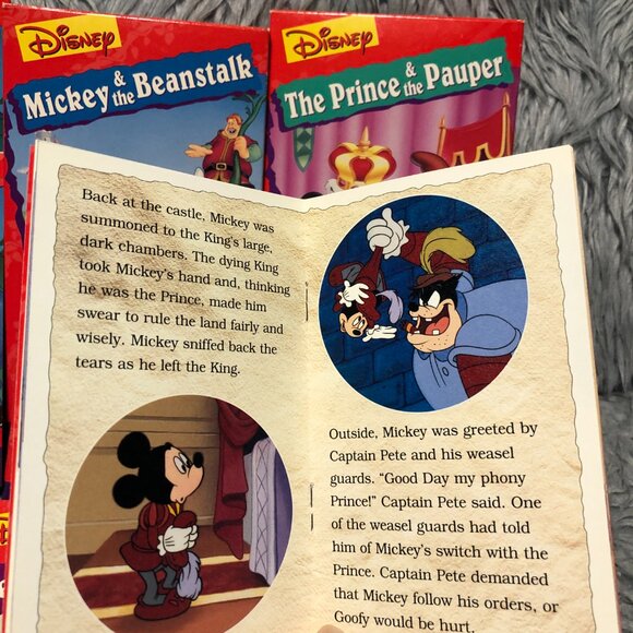 Disney Favorite Stories VHS Tape Lot Of 5 Peter Wolf Sleepy Hollow Beanstalk - Picture 5 of 7